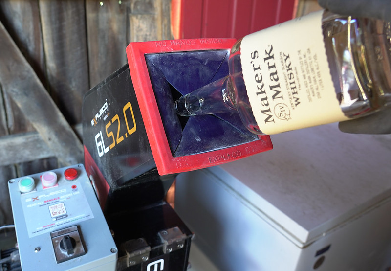 Maker's Mark crushing glass for community gardens in Kentucky