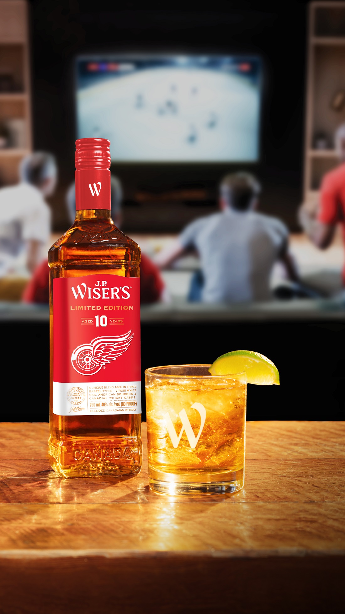 J.P. Wiser’s releases Detroit Red Wings commemorative team whisky bottle